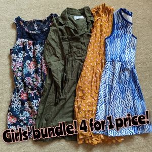 Girls Dresses/Romper Bundle for Spring and Summer 4 for 1!
